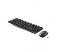 Комплект беспроводной клавиатура+мышь  Delux DLD-0605OGB черный