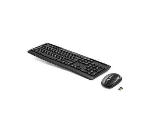 Комплект беспроводной клавиатура+мышь Delux DLD-0605OGB черный