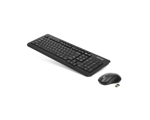 Комплект беспроводной клавиатура+мышь Delux DLD-3191OGB черный