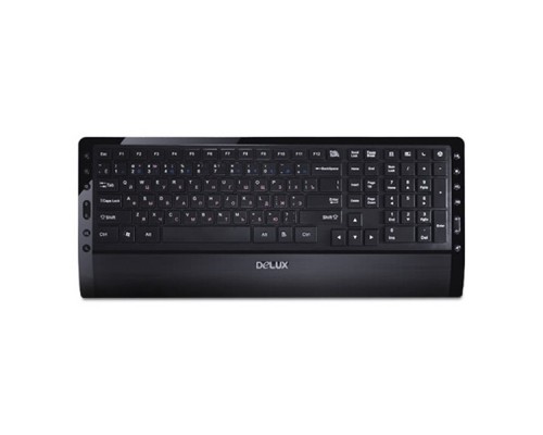 Клавиатура ультратонкая Delux DLK-1900UB черная