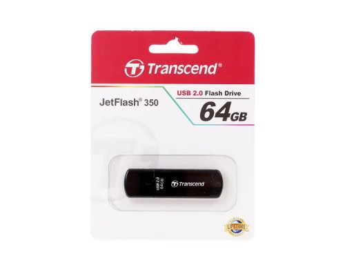 USB Флеш 64GB 2.0 Transcend TS64GJF350 черный