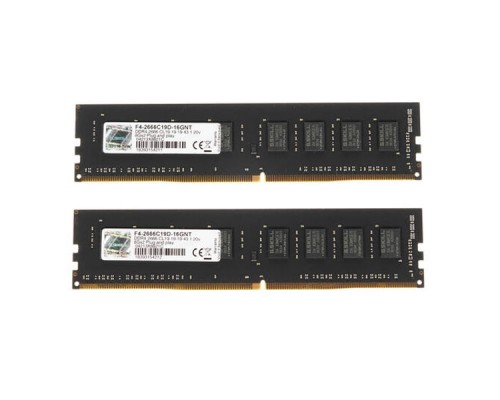 Комплект модулей памяти, G.SKILL, F4-2666C19D-16GNT (Kit 2x8GB), DDR4, 16GB